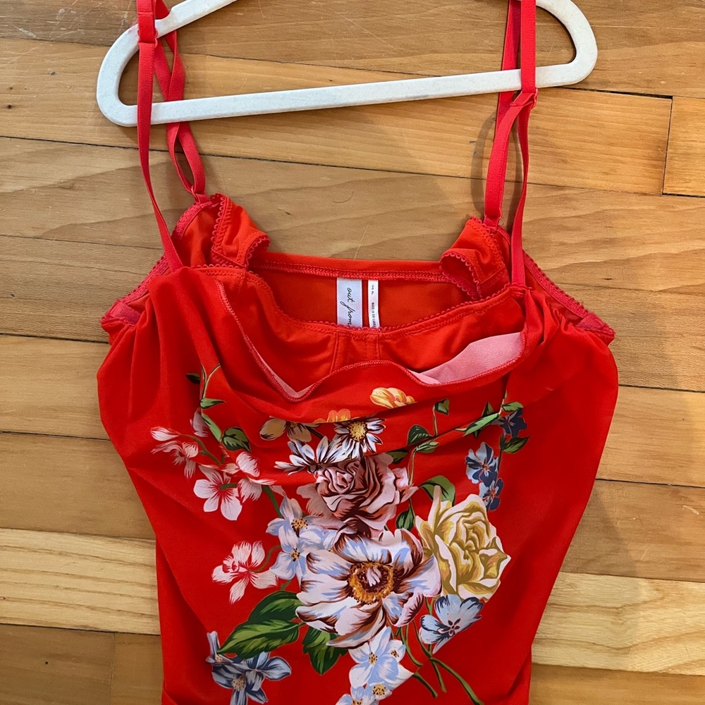 Urban Outfitters Red Ruched Camisole